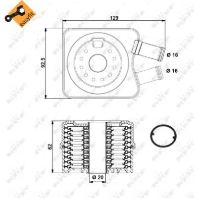 Radiator ulei, ulei motor NRF 31306