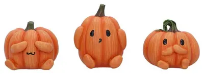 Set de statuete Nemesis Now Adult: Halloween - Three Wise Pumpkins, 8 cm