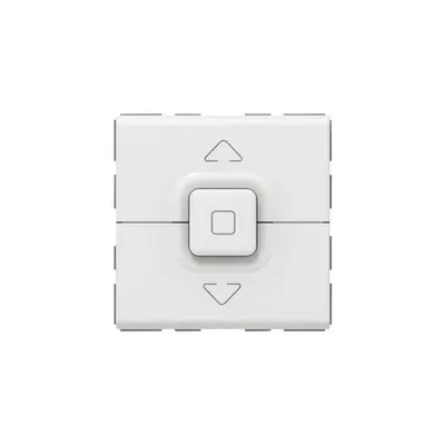 Roller blind push-button Mosaic - pentru 500 W max. blind - 2 module - alb