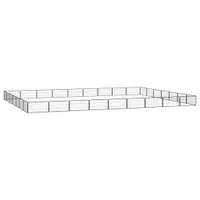 Gossi tarc caini 32 panouri negru 100x50 cm otel vopsit electrostatic