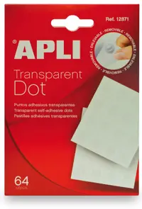 Puncte autoadezive APLI - 2 fete adezive, transparente