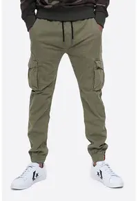 Pantaloni cargo cu snur in talie - Kaki