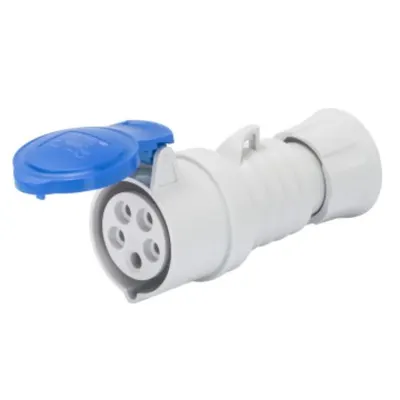 Priza industriala mobila HP - IP44/IP54 - 3P+E 32A 200-250V 50/60HZ - BLUE - 9H - Strangere cu surub