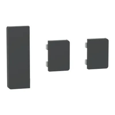 Set de 3 clapete - 1x1/2+2x1/4 pentru Push buton KNX Dynamic Labeling System Design, antracit