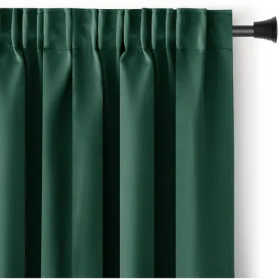 Draperie verde-închis dimout (semi-opacă) 200x270 cm Kierra – Restilo