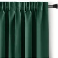 Draperie verde-închis dimout (semi-opacă) 200x245 cm Kierra – Restilo