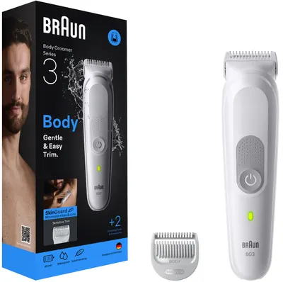 Trimmer pentru corp Braun - BG3500, Grey