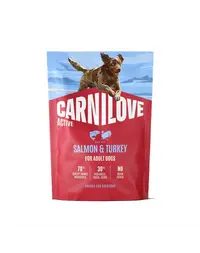 Hrană câini activi CARNILOVE Active Dog Salmon and Turkey Adult 1,5 kg somon și curcan