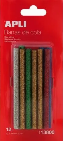 Batoane de silicon pentru lipit, culori stralucitoare APLI – ø 7,5 х 10 cm, 12 bucati