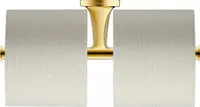 Suport hartie igienica Duravit Starck T 0099383400, montare pe perete, dublu, metal, Auriu lucios