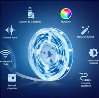 TP-Link Tapo L900-10 Smart light strip kit, 16 milioane culori, 2 x 5m, dimensiuni: 5000 × 10 × 1.6 mm fiecare, Wi-Fi Protocol:
