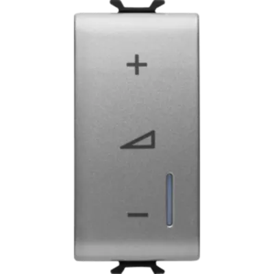 UNIVERSAL ELECTRONIC REGULATOR - Intrerupator cu revenire - 230V ac 50/60Hz - 1 MODULE - TITANIUM - CHORUS