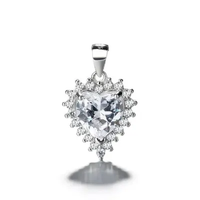Pandantiv argint 925, JW1290, model elegant, placat cu rodiu