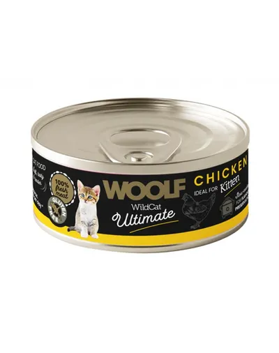 WOOLF Wild Cat Ultimate Kitten Chicken Pate 85g hrană cu pui pentru pisoiași
