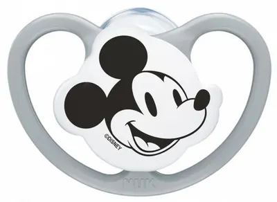 Biberon suzetă NUK Perfect Match - Air, Mickey, Mickey, 0-6 luni, gri