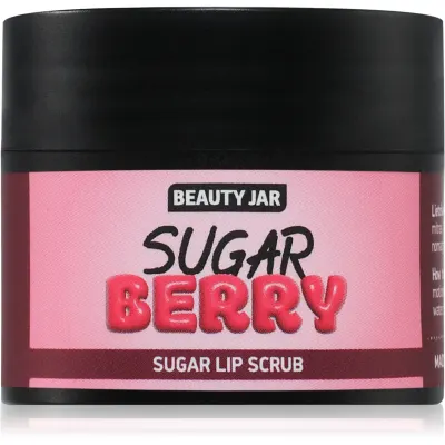 Beauty Jar Berry Sugar Exfoliant pentru buze cu unt de cacao si vitamina E 15 ml