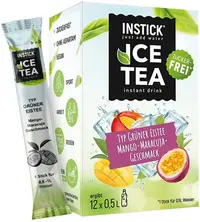 Ceai rece instant, mango și maracuja, 12 x 2.5 g, Instick