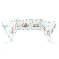 Aparatoare pentru patut, MimiNu, Din bumbac certificat Oeko Tex Standard 100, 180x30 cm, Cu panglici, Lulu Natural