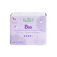 Absorbante de zi din bumbac compostabil ecologic 4 picaturi 14buc Vivicot