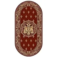 Covor Bisericesc Oval, 250 x 350 cm, Rosu, Lotos 15032/210