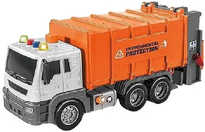 Jucărie pentru copii Raya Toys - Camion de gunoi Camion Mașină cu muzică și lumini, 1:16