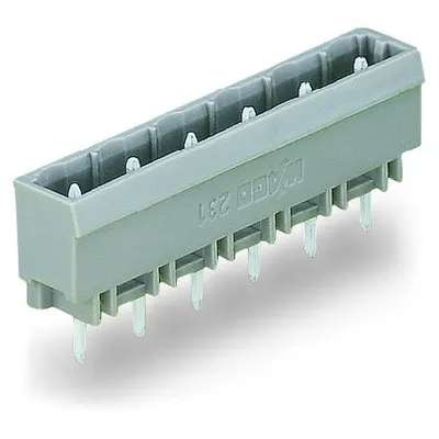 THT male header; 1.2 x 1.2 mm solder pin; straight; Pin spacing 7.5 mm; 13-pole; gray