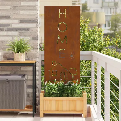vidaXL Ecran de intimitate pentru grădină Traforaj Ruginit 50 x 140 cm