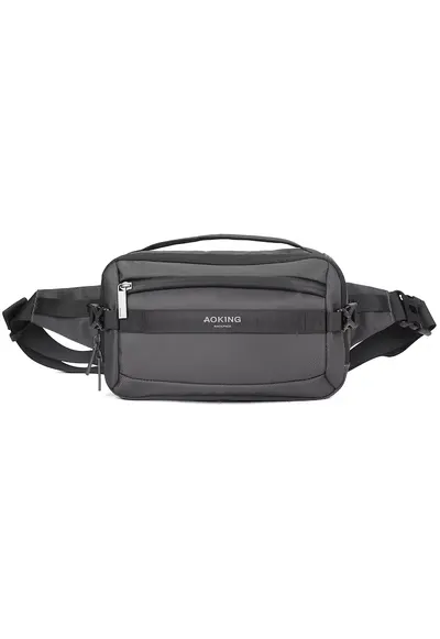 Borseta unisex cu buzunare multiple - Gri