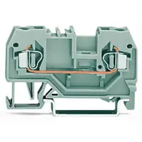2-conductor through terminal block; 2.5 mm²; center marking; for DIN-rail 35 x 15 and 35 x 7.5; CAGE CLAMP®; 2,50 mm²; yellow