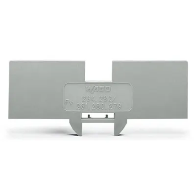 Step-down cover plate; 1 mm thick; for 4-conductor 280-633 terminal blocks; gray