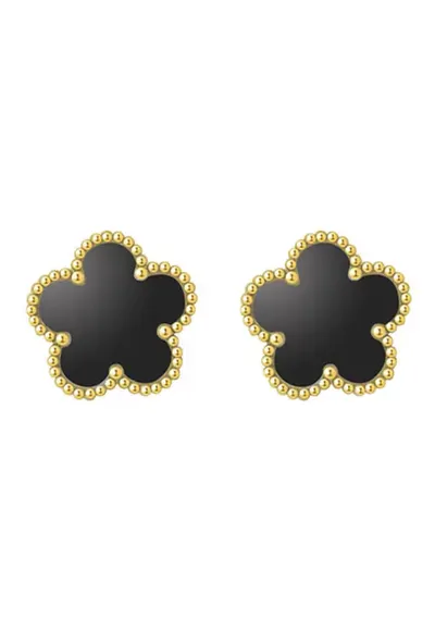 Cercei floricele - aurit 18k - inox - 0.9x0.9cm