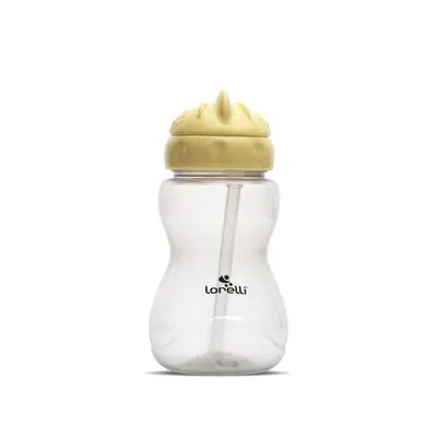 Cana sport cu pai moale si flexibil, capac de protectie rotativ, 275 ml, Yellow Grey