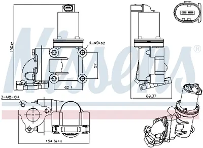 Supapa EGR potrivit KIA SORENTO I 2.5D 08.02