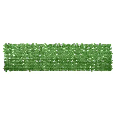 vidaXL Paravan de balcon, frunze verzi, 300x75 cm
