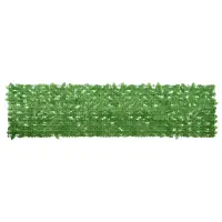 vidaXL Paravan de balcon, frunze verzi, 300x75 cm