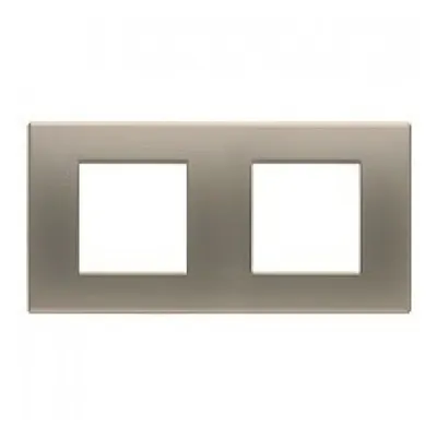 Placa ornament 2+2 module Titanio Claro Bticino