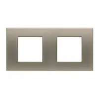 Placa ornament 2+2 module Titanio Claro Bticino