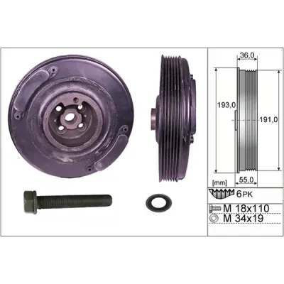 Fulie curea, arbore cotit INA 544 0002 20