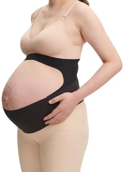 Centură de susținere pentru gravide Momcozy - BumpEase, mărimea XL, neagră