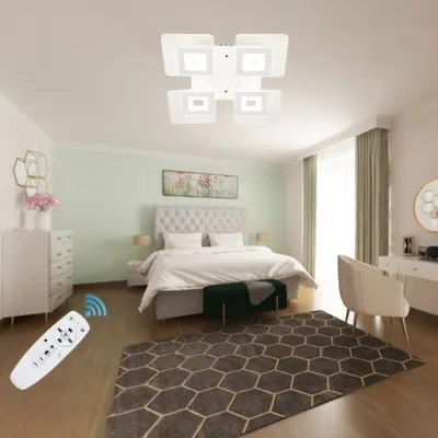 Lustra Led Pallas 72w cu 4 Brate 3 Culori+ir