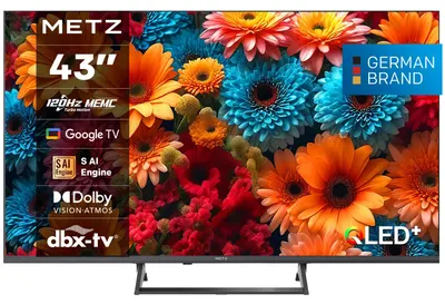 Smart televizor METZ - 43MQF7500Z, 43'', QLED, 4K, Google TV, negru
