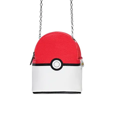 Geantă micro, crossbody, Pokeball, design iconic, lanț metalic, 12x10x6 cm, brand Difuzed