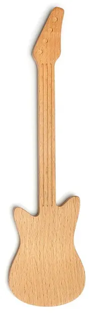 Spatula pentru gratar din lemn Kikkerland - Chitara