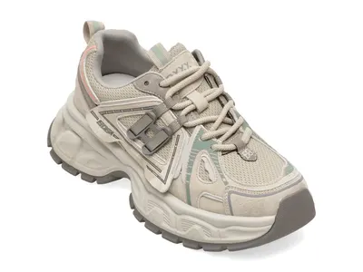 Pantofi sport GRYXX gri, 909, din material textil si piele naturala