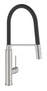 Baterie bucatarie Grohe Concetto 31491DC0, inalta, tip C, dus profesional, Otel satinat mat