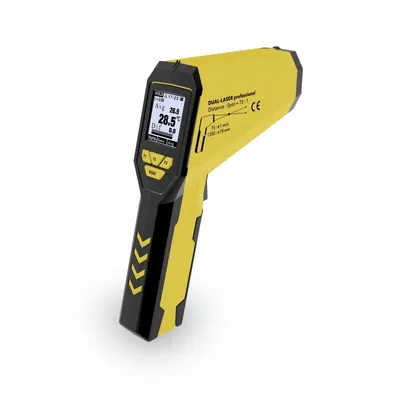 Pirometru Profesional TROTEC TP10, Alarma, Display iluminat, Conectare USB, Dual laser