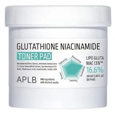 APLB Tampoane tonice faciale Glutathione Niacinamide, 60 buc