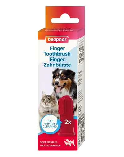 BEAPHAR Finger Toothbrush periuță pe deget pentru câini și pisici