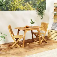 vidaXL Set de balcon, 3 piese, lemn masiv de acacia
