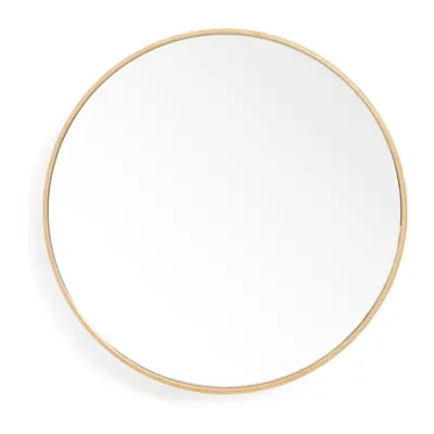 Oglindă de perete cu ramă din lemn de stejar Wireworks Glance, ø 45 cm